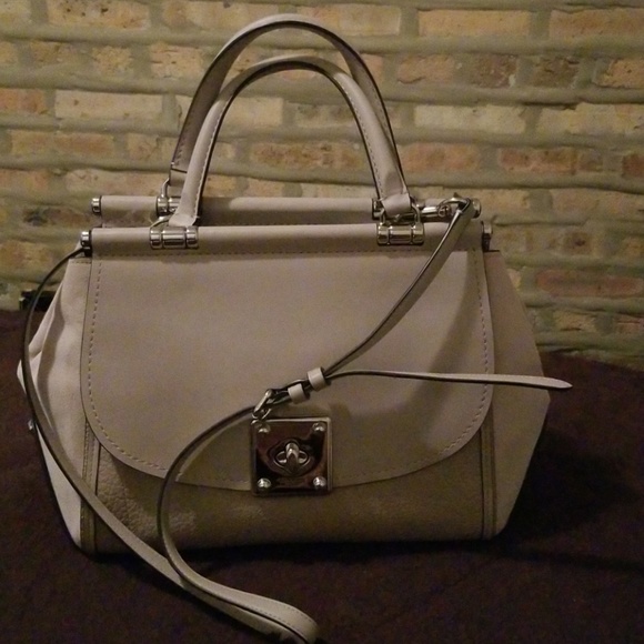 Coach Handbags - Large Leather and Suede Coach Handbag